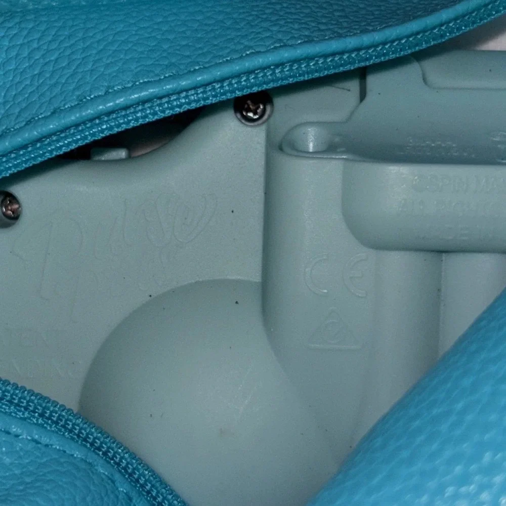 Kids Turquoise Faux Leather Fox Face Crossbody Bag Purse Cute Animal Ears